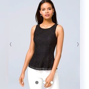 White House Black Market Lace Peplum Blouse
